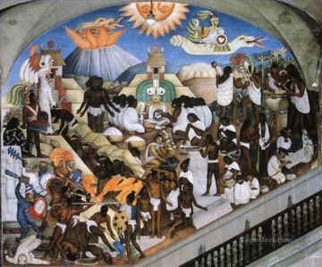Diego Rivera Painting - el mundo indio antiguo 1935 Diego Rivera
